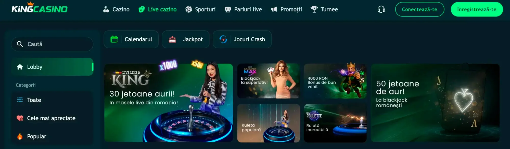 top cazinouri online din România King Casino